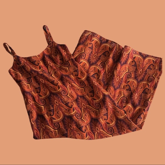 Orange Boho Long Maxi Dress S - Picture 1 of 5